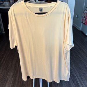 SHEIN Cream Oversized Short Sleeve T-Shirt